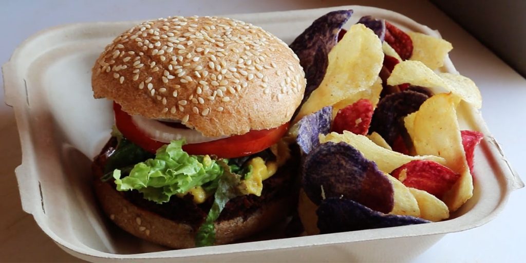Kind Burger with chips